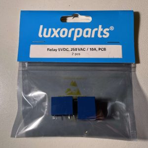 Luxorpart Rele 5VDC, 250VAC/10A PCB Mount